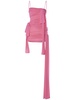 Draped tech jersey mini dress w/bows