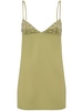 Embellished satin envers dress