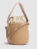 Woody raffia bucket bag