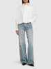 Cotton blend poplin shirt