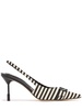 75mm Canvas slingbacks