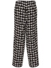 Aiden houndstooth viscose straight pants