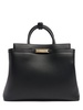 Deco daily leather tote bag
