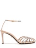 80mm Penelope satin & crystal sandals