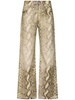 Pentyone printed denim straight jeans