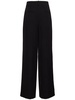 Linen mid rise wide pants