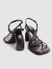 95mm Metallic leather sandals