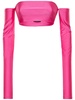 Lexi off-shoulder shiny lycra crop top