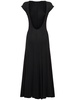 Jersey flared long dress