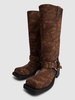 35mm Balius coated denim biker boots