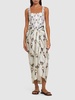 Lavanda floral print maxi sarong skirt