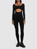 Sculpting jersey cut-out jumpsuit
