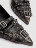 85mm Brandan leather slingback pumps