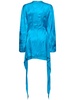 Louie logo jacquard satin mini dress