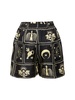 Exter printed silk twill shorts