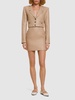 Sequined tweed cropped boxy jacket