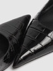 105mm Emma croc embossed slingbacks