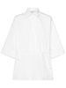 Cotton poplin drawstring shirt