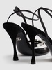 105mm Velvet & crystal sandals