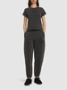 Graphic shrunken cotton rib t-shirt