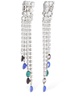 Square earrings w/ fringe