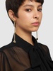 Crystal strand drop earrings