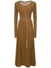 Viscose knit dress w/ embellished belt