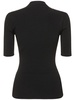 Compact rib knit technical top