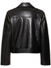 Simone leather blend biker jacket