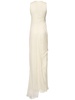 Leah asymmetric satin long dress