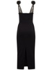 Jersey midi dress w/roses