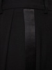 Wool twill straight high waist pants