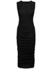 Twist fine ribbed wool dress