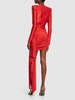 Draped viscose jersey mini dress