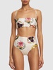 Magenta Marina printed bikini bottoms