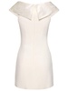 Off-shoulder cady mini dress w/ bow