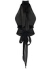 Couture bow silk organza top