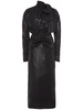 Open back laminated cady midi dress