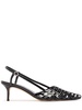 55mm Helit patent leather slingbacks