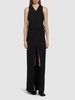 Phoebe stretch silk midi wrap skirt
