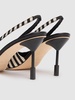 75mm Canvas slingbacks