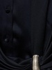 Draped satin shirt