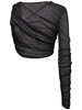 Draped viscose crop top