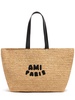 Ami Paris raffia tote bag
