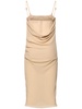 Georgette & tulle embellished midi dress