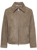 Leather zip jacket