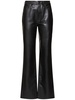 Roy leather blend straight pants