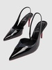 80mm Posticha patent leather & PVC pumps