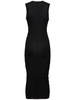 Twist fine ribbed wool dress