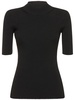 Compact rib knit technical top